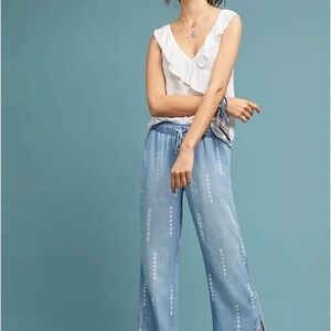 cloth & stone light blue elastic waist pants